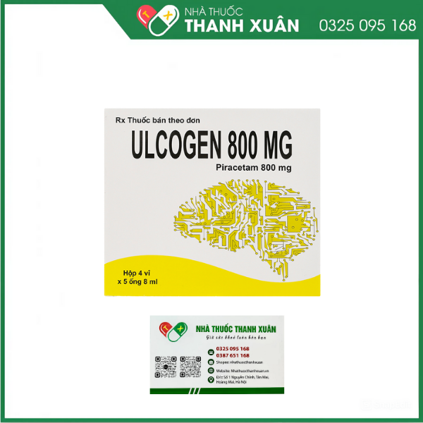 Dung dịch uống Ulcogen 800mg trị rung giật cơ nguồn gốc vỏ não